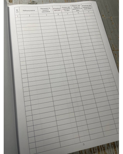 Книга обліку робочих зошитів, Наказ 40, додаток 47