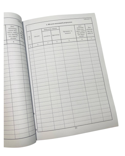 Книга обліку особового складу, А5 формат, Наказ 280, додаток 59, прошнурована, пронумерована