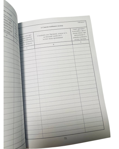 Книга обліку особового складу, А5 формат, Наказ 280, додаток 59, прошнурована, пронумерована