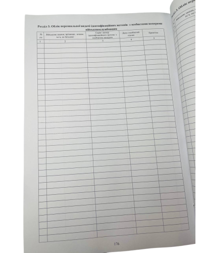 Книга обліку ідентифікаційних жетонів з особистими номерами ... Наказ 280, додаток 46, прошнурована, пронумерована