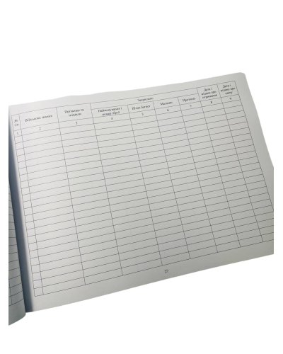 Відомість закріплення зброї за особовим складом, Наказ 359, додаток 14, прошнурована, пронумерована