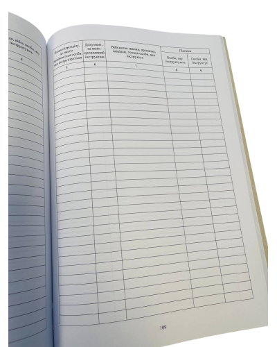 Журнал реєстрації вступного інструктажу з питань охорони праці, Наказ 476, додаток 3, прошнурована, пронумерована