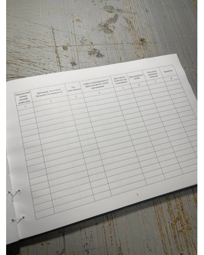 Журнал реєстрації виданих для оповіщення повісток Наказ 560, додаток 3