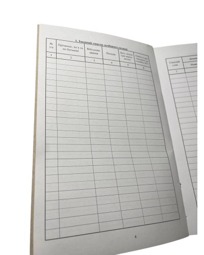 Журнал обліку бойової підготовки взводу, Наказ 609, прошнурован, пронумерован