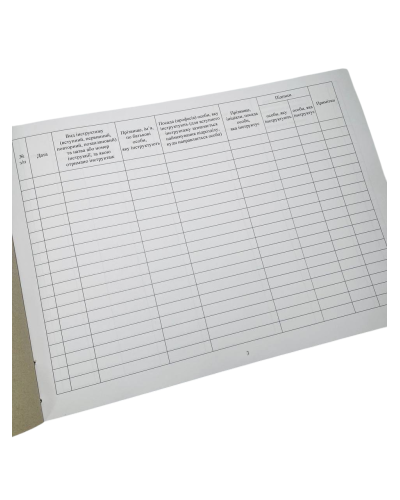 Журнал реєстрації інструктажів з питань пожежної безпеки, Наказ 685, додаток 12, пронумерован, прошнурован