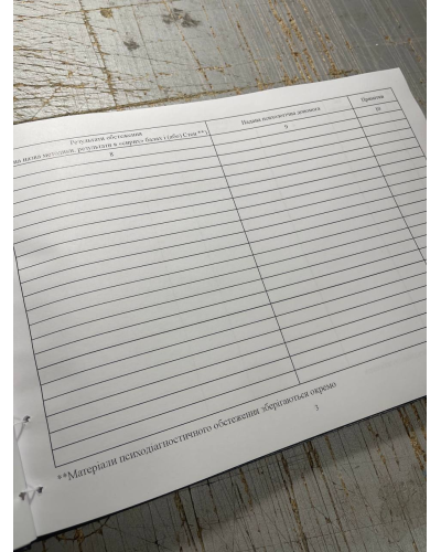 Журнал обліку осіб, які звернулися за психологічною допомогою, Наказ 604 Прошнурована тверда палітурка