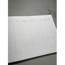 Відомість закріплення зброї за особовим складом, Наказ 359, додаток 14 Прошнурована тверда палітурка