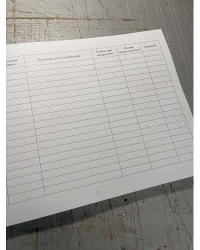 Книга інструктажу водіїв перед виходом в рейс, Наказ 288 Прошнурована тверда палітурка