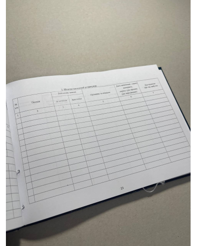 Книга обліку особового складу, Наказ 280, додаток 59 Прошнурована тверда палітурка