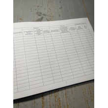 Журнал обліку та розподілу видань ЗСУ, Наказ 40, додаток 43 Прошнурована тверда палітурка