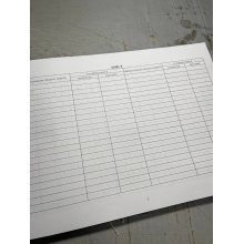 Книга обліку виробів за номерами та технічним станом, Наказ 440, додаток 50 Прошнурована тверда палітурка