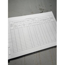 Книга обліку виробів за номерами та технічним станом, Наказ 440, додаток 50 Прошнурована тверда палітурка