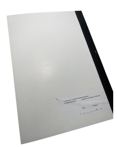 Журнал обліку амбулаторного прийому медичного пункту, Наказ 280, прошнурована, пронумерована