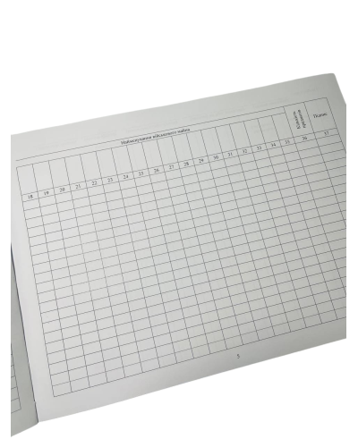 Книга обліку військового майна виданого військовослужбовцям, Наказ 440, додаток 54 прошнурована, пронумерована