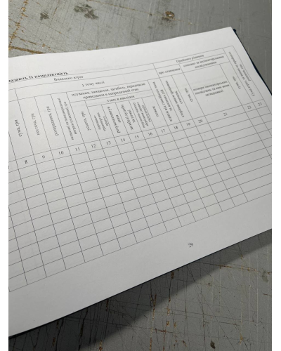 Книга обліку втрат військового майна, Наказ 81, додаток 6, Прошнурована м'яка палітурка