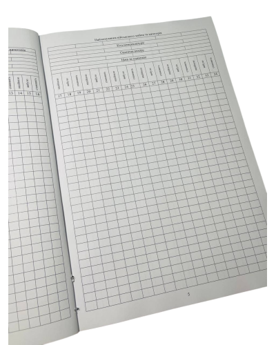 Книга обліку наявності та руху військового майна (склад, підрозділ), Наказ 440, додаток 14, прошнурована, пронумерована