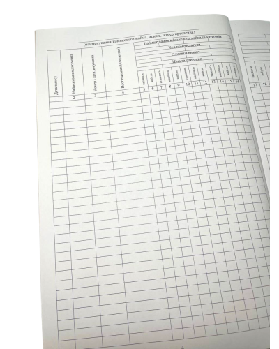 Книга обліку наявності та руху військового майна (склад, підрозділ), Наказ 440, додаток 14, прошнурована, пронумерована