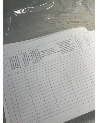 Журнал обліку протоколів, справ, рішень щодо адміністративних правопорушень,...Наказ 604, додаток 11, Прошнурована