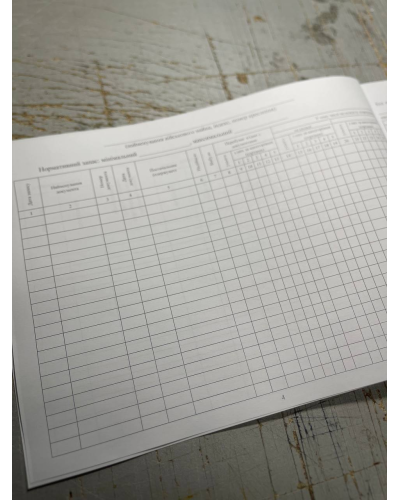 Книга обліку наявності та руху військового майна (служба забезпечення), Наказ 440, додаток 47, прошнурована, пронумерована