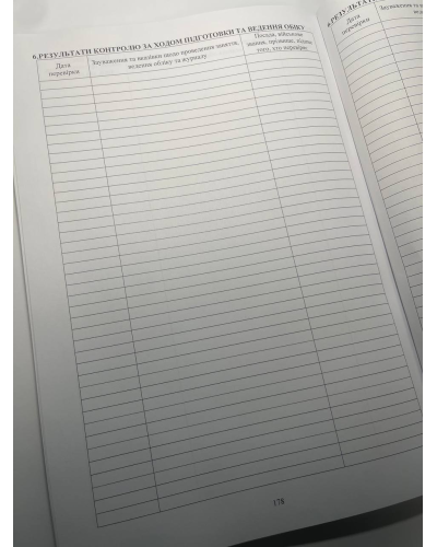 Журнал обліку бойової підготовки роти, Наказ 609 на 6 розділів, прошнурован, пронумерован