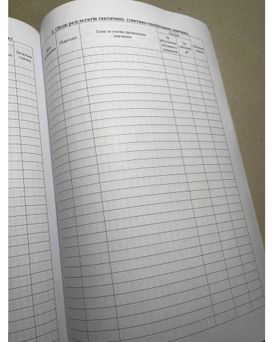 Журнал обліку бойової підготовки роти, Наказ 609 на 10 розділів, картонна прошнурована палітурка