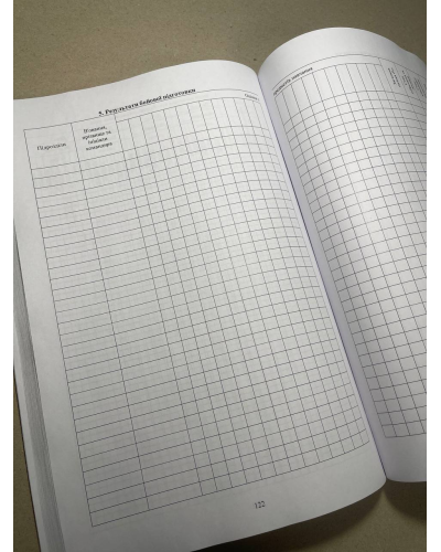 Журнал обліку бойової підготовки роти, Наказ 609 на 10 розділів, картонна прошнурована палітурка