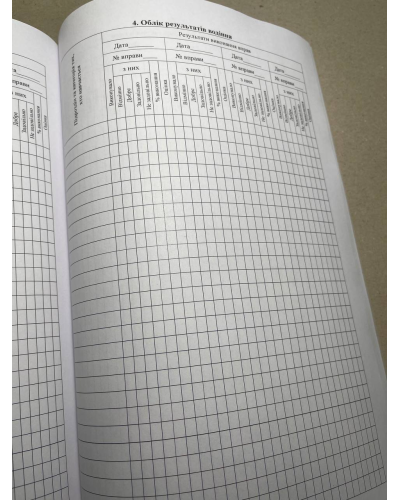 Журнал обліку бойової підготовки роти, Наказ 609 на 10 розділів, картонна прошнурована палітурка
