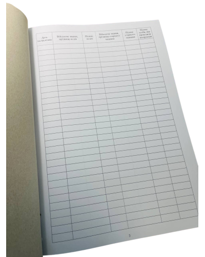 Журнал інструктажу водіїв та старших машин, прошнурована, пронумерована